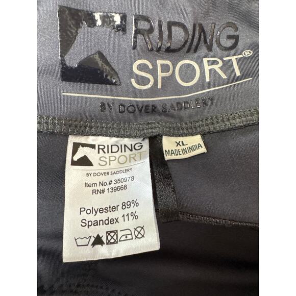 Dover Saddlery Riding Sport Legging/Tights Grey with Purple Trim Size XL Women - Picture 7 of 8